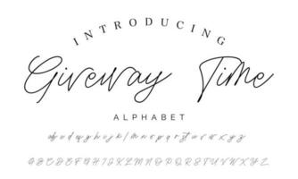 Signature Font Calligraphy Logotype Script Brush Font Type Font lettering handwritten vector