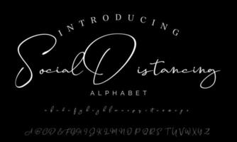 Signature Font Calligraphy Logotype Script Brush Font Type Font lettering handwritten vector