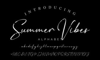 Signature Font Calligraphy Logotype Script Brush Font Type Font lettering handwritten vector