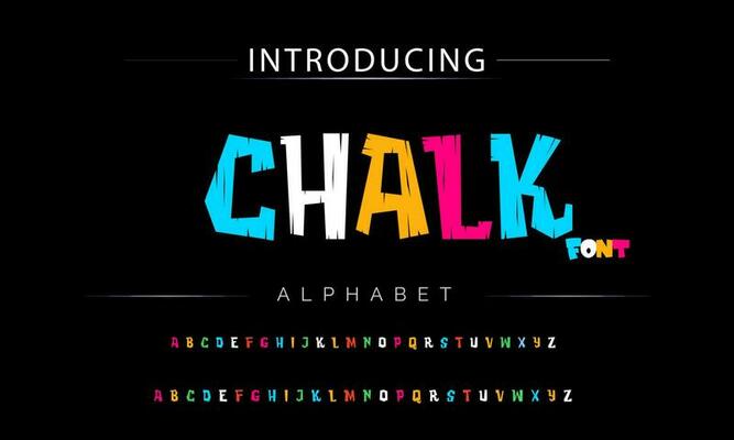 Funky colorful cartoon font type. Vector alphabet