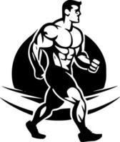 Gym - Black and White Isolated Icon - Vector illustration