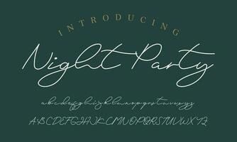 Signature Font Calligraphy Logotype Script Brush Font Type Font lettering handwritten vector