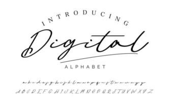 Signature Font Calligraphy Logotype Script Brush Font Type Font lettering handwritten vector