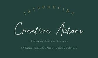 Signature Font Calligraphy Logotype Script Brush Font Type Font lettering handwritten vector