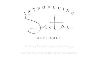 Signature Font Calligraphy Logotype Script Brush Font Type Font lettering handwritten vector