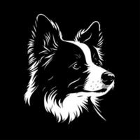 Border Collie, Minimalist and Simple Silhouette - Vector illustration