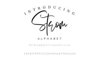 Signature Font Calligraphy Logotype Script Brush Font Type Font lettering handwritten vector