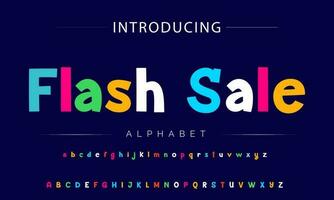 Funky colorful cartoon font type. Vector alphabet