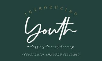 Signature Font Calligraphy Logotype Script Brush Font Type Font lettering handwritten vector