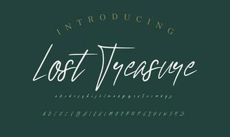 Signature Font Calligraphy Logotype Script Brush Font Type Font lettering handwritten vector