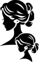 Mother, Minimalist and Simple Silhouette - Vector illustration