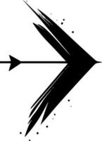 flecha, negro y blanco vector ilustración