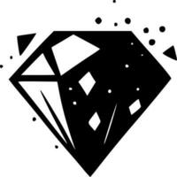 diamante de imitación - negro y blanco aislado icono - vector ilustración