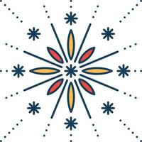 Colorful Fireworks Stars Icon In Flat Style. vector