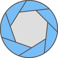 Aperture Icon In Blue And Gray Color. vector