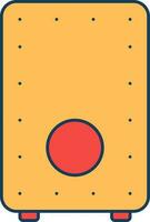Orange Sound Speaker Flat Icon. vector