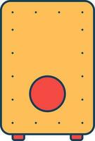 Orange Sound Speaker Flat Icon. vector