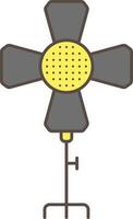 Studio Lighting Icon In Gray And Yellow Color. vector