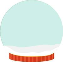 Flat Style Snow Crystal Ball Element In Blue And Red Color. vector