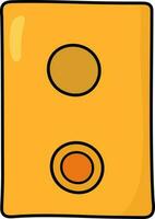 Isolated Sound Speaker Icon In Yellow Color. vector