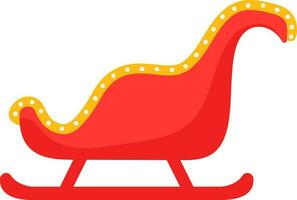 Isolated Sleigh Icon In Flat Style. vector