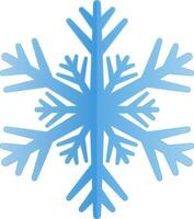 Blue Snowflake Icon Or Symbol In Sticker Style. vector