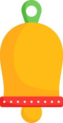 Isolated Jingle Bell Icon In Red And Yellow Color.