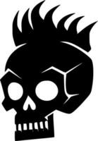 Skull - Black and White Isolated Icon - Vector illustration