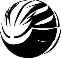 Volleyball, Black and White Vector illustration