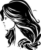 Women - Black and White Isolated Icon - Vector illustration