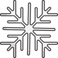 plano estilo copo de nieve icono en plano estilo. vector