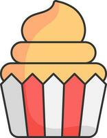 Illustration Of Muffins Icon In Flat Style. vector