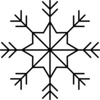 aislado copo de nieve icono en negro color. vector