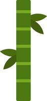 Isolated Bamboo Icon Or Symbol In Green Color. vector