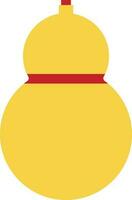 Isolated Calabash Icon In Yellow And Red Color. vector