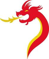 Vector Illustration Of Chinese Dragon Dance Icon Or Symbol.