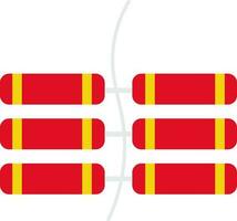 Burning String Firecrackers Red And Yellow Icon Or Symbol. vector