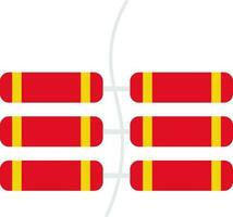 Burning String Firecrackers Red And Yellow Icon Or Symbol. vector