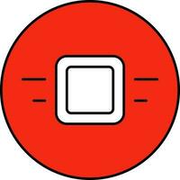 Red And White Qing Ming Coin Icon Or Symbol. vector