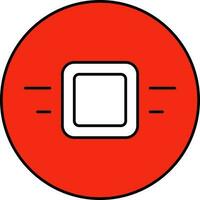 Red And White Qing Ming Coin Icon Or Symbol. vector