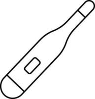 Digital Thermometer Icon In Line Art. vector