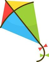 Isolated Colorful Kite Icon In Flat Style. vector