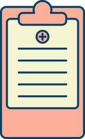 Illustration Of Building Icon In Peach And Yellow Color. vector