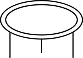 Isolated Trampoline Icon In Thin Line Art. vector