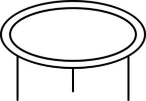 Isolated Trampoline Icon In Thin Line Art. vector