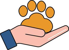 Pet Care Colorful Icon In Flat Style. vector