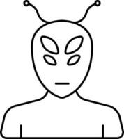 Alien Creatures Icon In Linear Style. vector