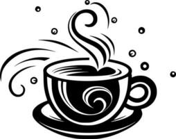 café - minimalista y plano logo - vector ilustración