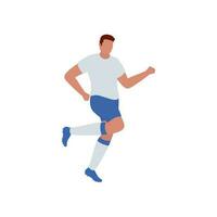 Faceless Athlete Character In Running Pose. vector