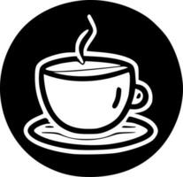 Coffee, Black and White Vector illustration